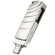 Флеш накопитель Borofone BUD3 128Гб (флешка для телефона, USB 3.0, Type-C, металический корпус, чтение 80-120 МБ/с, запись 15-30 МБ/с, скоростная) - Серый - изображение 4