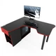Стол игровой геймерский угловой Comfy-Home Kano-2 Zeus ламинированная ДСП Черно-красный - зображення 1