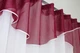 Кухонна тюль арка з ламбрекеном VR-Textil № 025к білий з бордовим 270х170 см (52-0232) - зображення 4