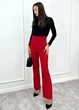 Жіночі класичні брюки Fashion з високою талією 42 червоний - зображення 2