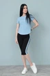 Жіночий спортивний костюм Fashion з бриджами 54/56 голубий - зображення 4