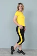 Жіночий спортивний костюм Fashion з бриджами 42/44 жовтий - зображення 2