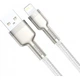 Кабель Baseus Cafule Metal Lightning 2.4A 1m White (CALJK-A02) - изображение 3