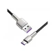 Кабель Baseus Cafule Metal DataType-C 66W 1m Black (CAKF000101) - изображение 3