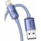 Кабель Baseus Crystal Shine Series USB to Lightning 2.4A 1.2m Purple (CAJY000005) - изображение 4