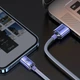 Кабель Baseus Crystal Shine Series USB to Lightning 2.4A 1.2m Purple (CAJY000005) - изображение 8