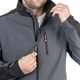 Куртка SOFTSHELL, темно серо-черная, трехслойная, ткань стрейч 300GSM 100D с водо-, ветрозащитой, XXXL INTERTOOL SP-3136 - изображение 8