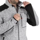 Куртка вязанная SOFTSHELL, серого цвета с черными вставками, ткань 100% полиэстер 270G, с карманом на груди и двумя боковыми, M INTERTOOL SP-3112 - изображение 6