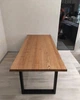 Дизайнерский Кухонный обеденный стол из натурального дерева Loft Design 280x100x75h Черный / Дерево ATL104 - изображение 2