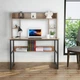 Дизайнерський Письмовий комп'ютерний стіл з полицями Loft Design 120x60x150h Чорний/Дерево ATL644 - зображення 2