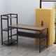 Дизайнерський Письмовий комп'ютерний стіл з полицями Loft Design 100x40x120h Чорний/Дерево ATL716 - зображення 4