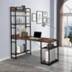 Дизайнерский Письменный компьютерный стол с полками Loft Design 120x60x200h Черный/Дерево ATL705 - изображение 5