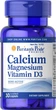 Кальцій Магній Вітамін Д, Calcium Magnesium with Vitamin D, Puritan's Pride, 30 капсул (PTP-16152) - зображення 1