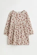 Платье длинный рукав бежевое леопард H&M 110-116см (40009691) - изображение 1