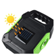 Акумуляторний ліхтар - лампа на сонячній батареї з функцією Power bank JY978B+2 бічних COB діода Чорно/Зелений - зображення 5