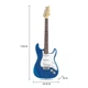 Електрогітара Huasheng EGST-3 Metal Blue - зображення 4