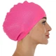 Шапочка для плавания силиконовая на длинные волосы Yingfa 0061 Pink - изображение 6