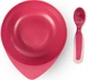 Мисочка Baboo с крышкой и ложечкой с 6 месяцев Розовая (9-027) (5057778090271) - изображение 3