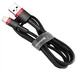 Кабель зарядки Baseus 0.5M 2.4A для Apple Lightning to USB для IOS устройств iPhone iPad Black+Red (50см) - изображение 2