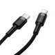 Кабель Baseus Cafule Type-C to Lightning PD 18W 1 м CATLKLF-G1 Black-Grey - зображення 4
