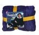 Плед Huggle Hoodie худи с капюшоном 80*100 см толстовка кофта оверсайз мягкий флисовый с рукавами для дома синий XL - изображение 3