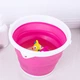 Складное силиконовое ведро Collapsible Bucket на 5л с ручкой, Розовый - изображение 3