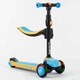 Дитячий самокат триколісний Best Scooter 2в1 чорно-блакитний колір - зображення 1