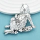Брошь унисекс BROCHE бижутерия Животные Сытый Кот серебристая BRBF113106 - изображение 2