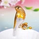 Брошь женская BROCHE бижутерия с эмалью Птица с цветком жёлтая BRSF110978 - изображение 3