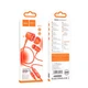 Навушники проводні Hoco Discoverer universal earphones with mic M107 orange - зображення 2