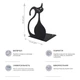 Упор для книг Glozis Black Cat G-024 15 х 10 см - зображення 6