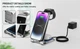 Бездротова зарядка стенд 3in1 Smart Pure Metal WL 15 Вт deep purple - изображение 6