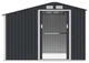Садовий сарай із навісом для інструментів MADISON 9x6 Cold Grey 278x191 cm 003997 - зображення 4