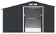 Садовий сарай із навісом для інструментів MADISON 11x8 Cold Grey 342x255 см 003994 - зображення 5
