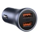 Зарядное устройство Baseus Автомобильное 2x USB 40W Quick Charge 3.0 iQ Умная Зарядка Golden Contactor Pro Металлический Серый - изображение 1