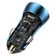 Зарядное устройство Baseus Автомобильное USB + Type-C + Type-C - Lightning Кабель 1м 40W USB-A Power Delivery 3.0 Quick Charge 4+ SCP FCP AFC + Умная Зарядка Golden Contactor Pro Металлический Синий - изображение 13