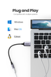 Звуковая карта Ugreen USB - 3.5мм minijack с поддержкой микрофона 24 бит/96 кГц TRRS Наружный Адаптер AUX 4-пиновый Металлический Черный - изображение 4