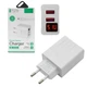 USB адаптер для зарядки от сети 2х USB устройств c цифровым дисплеем CX QC03 - изображение 1