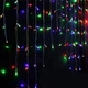 Гірлянда світлодіодна бахрома 3х0.5 м 100 LED прозорий шнур із перехідником різнокольорова - зображення 2
