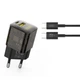 Сетевое зарядное (СЗУ) XO CE05 PD30W+QC3.0 Type-C to Type-C Коричневый - изображение 1