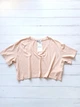Футболка Oversize укорочена однотонна Pink Woman Персикова 10984 M (44) - зображення 1