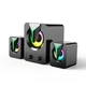 Компьютерные колонки F&T FT-25 с RGB подсветкой 2.1 9W Black (3_03561) - изображение 4