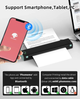 Портативный термопринтер Phomemo M08F для печати на А4, беспроводной, 1200 mAh, Bl-Gr + 400 листов А4 и сумка - изображение 4