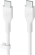 Кабель Belkin USB-C - USB-C 2.0 Silicone 1 м White (CAB009BT1MWH) - зображення 3