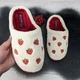 Тапочки женские комнатные Белста белые с красным теплые махровые закрытый носок 36 р (23см) 4210 - изображение 2