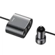 Автомобільний зарядний пристрій Baseus High Efficiency One to Two Cigarette Lighter Black (CRDYQ-01) - зображення 5