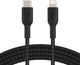 Кабель Belkin Braided C-LTG 2M Black (CAA004BT2MBK) - зображення 1