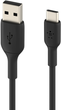 Кабель Belkin PVC USB-C - USB-A 2M Black (CAB001BT2MBK) - зображення 1