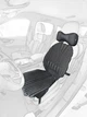 Ортопедичні біо накидки EKKOSEAT на автомобільне крісло. Комплект. Чорна.Pontiac11 - зображення 1