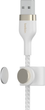 Кабель Belkin USB-A to LTG Braided Silicone 1 м White (CAA010BT1MWH) - зображення 4